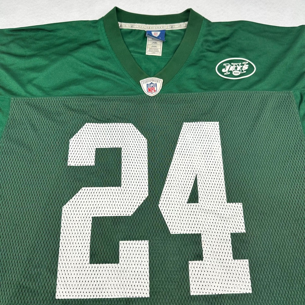 Reebok NFL New York Jets Darrelle Revis 24 Jersey Mens Large L Green Onfield